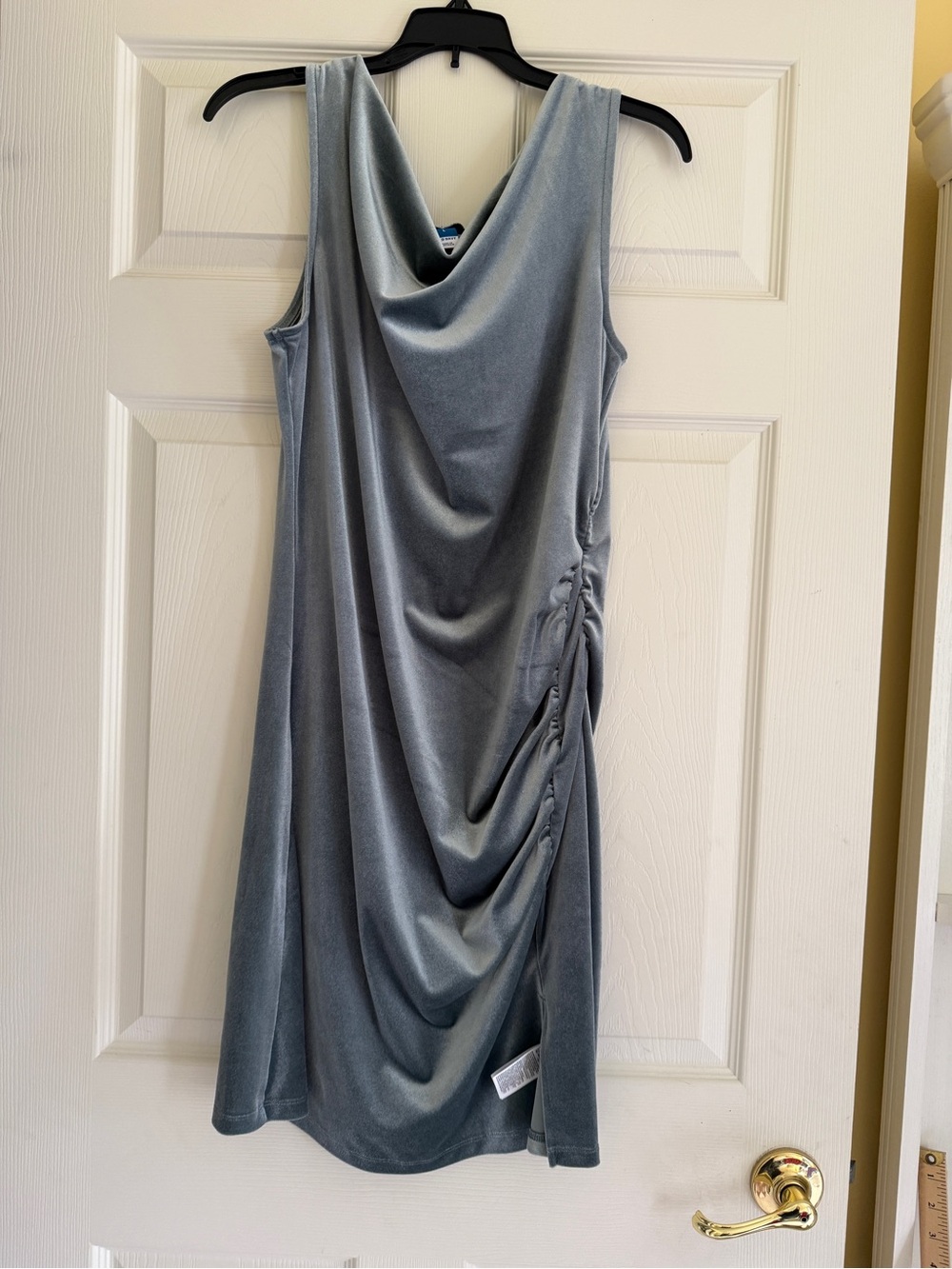 Old Navy Sleeveless Cowl Midi Dress with Side Ruching in teal Gray